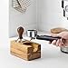 Navaris Wood Coffee Tamper Station - 51mm Tamper Holder for Espresso Machine Accessories - Wooden Portafilter Stand for Kitchen, Bar, Restaurant, Cafe