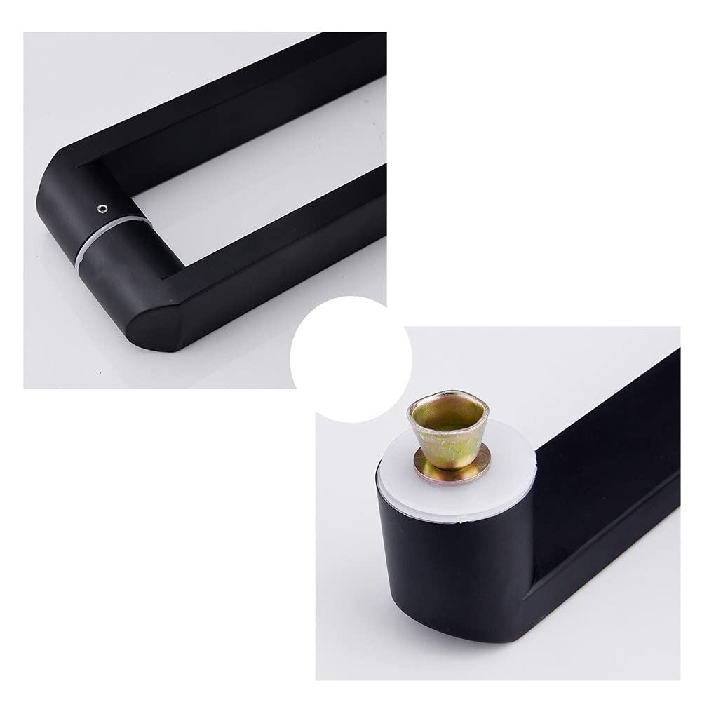 Set di Maniglie per Porte Doccia, Maniglia per Porte in Vetro in Acciaio Inossidabile 304, sostituisci Maniglie per Porte Vecchie o danneggiate - Nero (Dimensioni : 400mm+440mm)