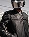 First Mfg Co - Top Performer - Men's Motorcycle Biker Riding Black Leather Jacket - Medium - Zip Out Thermal Liner Action Back Side Tabs