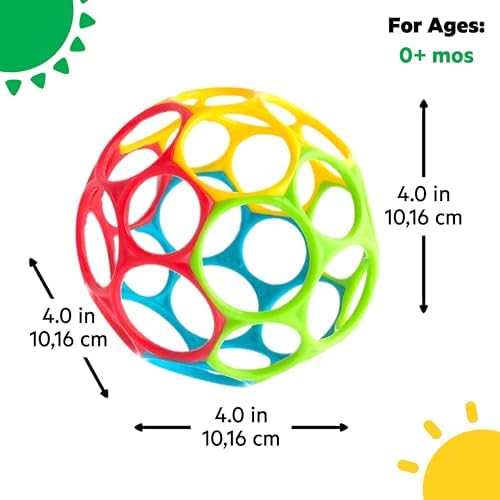 Bright Starts Easy-Grasp Oball Bundle Gift Set - Grasp The Day, Ball and Rattle Toys 2-Pack, BPA Free, Unisex, Newborn+ — view 9