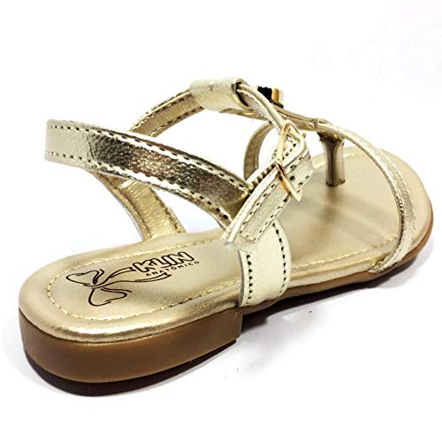 Sandália Infantil Suami Baby Coração Cor: Dourado - Tam.: 24