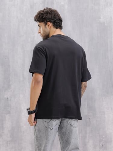 Image of WROGN Men's 220 GSM Cotton T-Shirt | Minimal Graphic | Oversized Fit