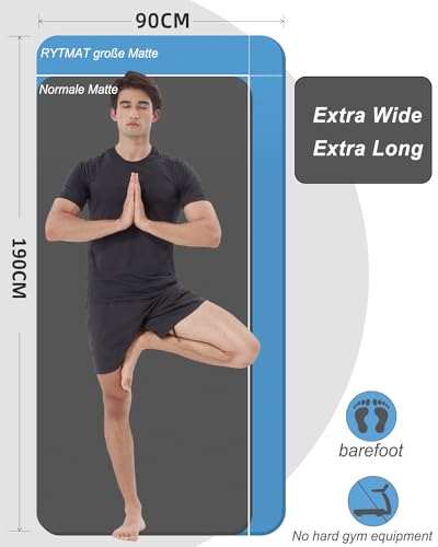 RYTMAT Tappetino Palestra Spesso 185×90×1,5cm NBR