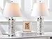 SAFAVIEH Lighting Collection Diana Nautical Coastal Beach House Ivory Shell 22-inch Bedroom Living Room Home Office Desk Nightstand Table Lamp Set of 2 (LED Bulbs Included)