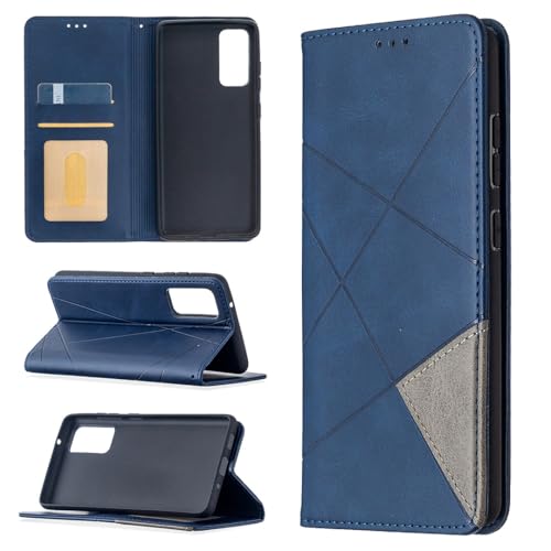 Étui portefeuille Samsung S21 Plus bleu avec fermeture magnétique