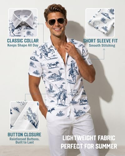 Image of 99TIMORO Fathers Movie Hawaiian Shirt for Men, Characters Button Down Short Sleeve Top, Summer Beach Gifts