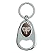 GRAPHICS & MORE White African Elephant Tribal Keychain Chrome Metal Spinning Oval Bottle Opener