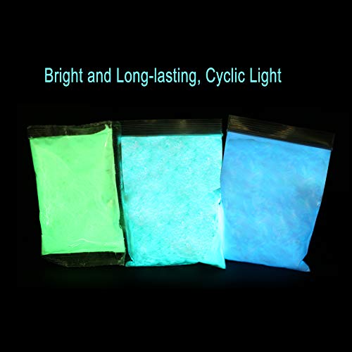 100g Fluoreszierende Pulver, phosphoreszierend und ungiftig, Professionelle Lumineszenz Pigmente Halloween Deko… – Bild 7