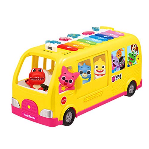 Pink-fongtBMALN^[xr[TfB[sAm̏oXLbYxr[ Pink-fong Figure Character Baby Shark Melody Piano Singing Bus Kids Baby