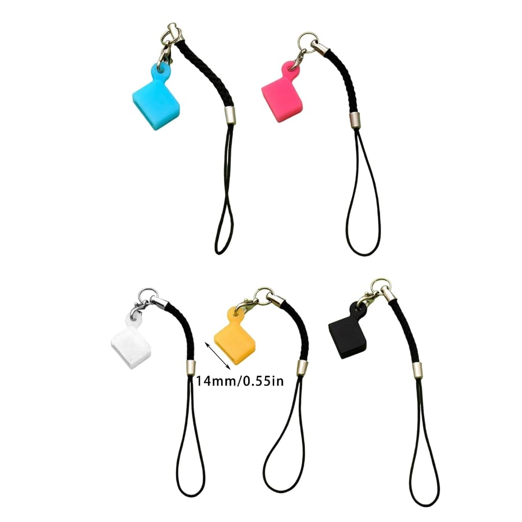 Lot De 5 étuis De Protection En Silicone Pour Clés USB Avec Cordon - Imperméable Et Antichoc - Taille Compacte