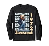 53rd birthday bear legends november 1972 53 years old mens maglia a manica