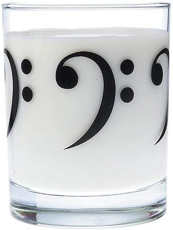Clear Glass Tumbler: bass Clef