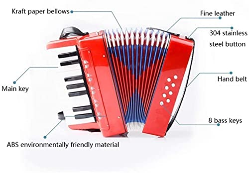 JXRY Children's Accordeon Toetsenbord Instrument met Trein Sleutel Ventiel Hand met Eeronderwijs Educatief Instrument… - Image 4
