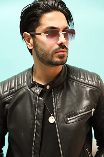 FLAWLESS EYEWEAR Retro Wood Buffs Vintage Style Rhinestones Decorated Sunglasses for Women & Men Fashion Crystal Shades4