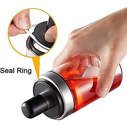 Image of Spoon Jar With Airtight Attached Lid Ghee Pickle Jar Condiment Dinning Table Sugar Pot Oil Dispenser Glass Storage Bottle For Kitchen (250 ML)