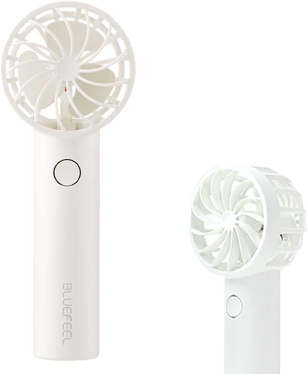 Minihead Fan Pro (White) - Mini Handheld Fan, 24-Hour Battery, lightweight 0.22lbs(99g), Pocket-Sized, Strong Airflow, Must-Have Item For Summer, Turbo Mode + 3 Wind Settings