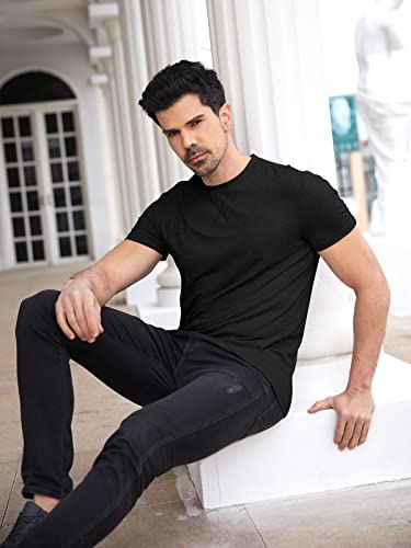 Men Soft T-Shirt Casual Short Sleeve Lightweight Basic Tee Shirts Big & Tall3