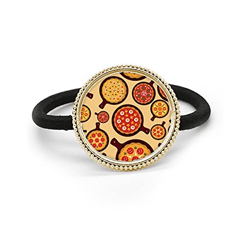 Coletero metálico Pizza Italia con pimientos de metal y goma para pelo 1