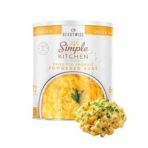 Readywise simple kitchen powdered eggs 72 servings emergency supply dehydrated food baking supplies camping meals survival food 10 can egg powder dehydrated eggs powder  urban country home decor