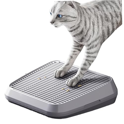 Marchepied pour bac à litière pour petit chat tapis récupération gris - 6