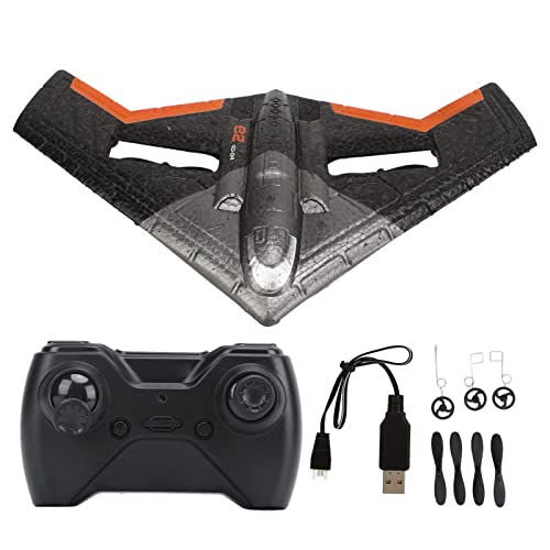 Avión planeador RC 2.4Ghz de control remoto resistente con luces LED y 1 batería 5