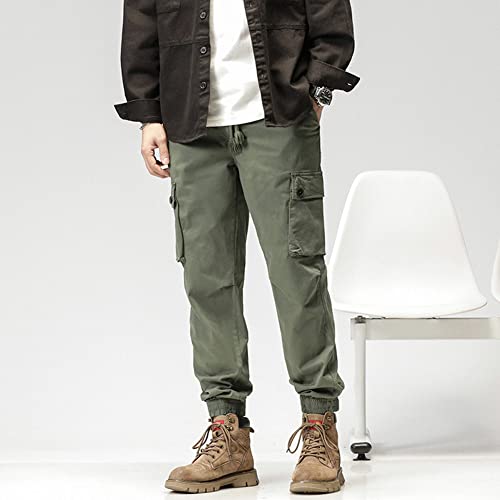 Men's Slim Fit Cargo Pants with Pockets Casual Boys Jogger Pants Trousers3