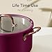 CAROTE 8QT Full Clad Tri Ply Stainless Steel Stock Pot with Lid, Kitchen Stockpot Soup Pot, Outer Ceramic Layer, Even Heating, All Stoves Compatible, Oven & Dishwasher Safe, Stay Cool Handle, Purple