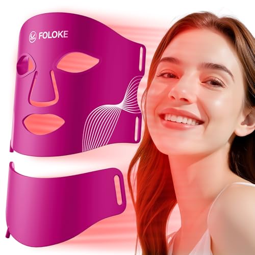 Image of Red Light Therapy for Face, LED Light Therapy Mask Skin Care Mask & Neck, LED Red & NIR Light Therapy Wavelength for Home Use, Working Travel Yoga Sleep
