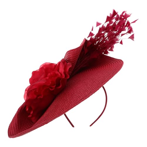 Serre-tête mariage et cocktail chic, grand chapeau de fête rétro