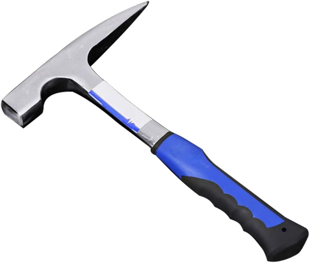 INLIMA Hammer Geological Hammer Professional Shock Reduction Grip Hand Tool Flat Pointed Tip Multifunction Survey Mining Prospecting Rock Pick