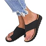 LUCKME Women's Slide Sandals Clip Toe Orthopedic Premium Toe Corrector Bunion Comfy Wedge Sliders Wide Fit Summer Beach Slipper Shoes