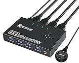 【Wichtiger Hinweis】Der 4 Port USB switcher wird durch USB-Kabel betrieben, aber bitte verwenden Sie einen Standard-5-V-Adapter (nicht im Lieferumfang enthalten), wenn Sie Geräte mit hoher Spannung verbinden.