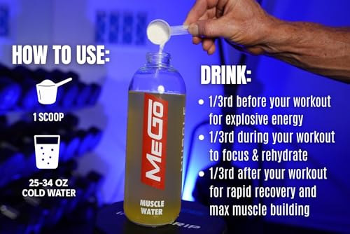 Image of MUSCLE WATER Pre Workout Powder | Muscle + Pump + Energy | 20+ Supplements, 0 Tubs | 5g Creatine + 300mg Caffeine | Sugar-Free | Fruit Punch | 30 Servings