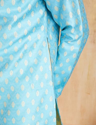 Image of Amazon Brand - Symbol Men Festive Long Kurta & Pyjama Set (2pcs)