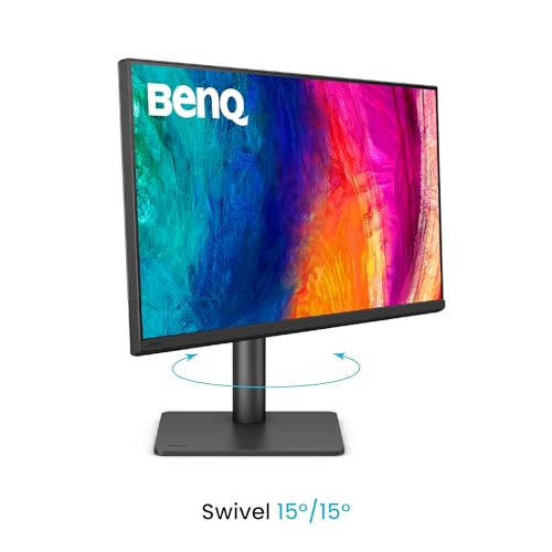 BenQ PD2706QN Écran de 27" 2K QHD 2560x1440 pour graphistes, IPS, 95% P3, 100% sRGB/Rec.709, USB-C 90W, 100Hz, calibrage Logiciel, chaînage en série, Panneau Mat Nano Anti-reflet, réglable en Hauteur