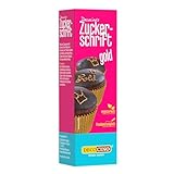 Zuckerschrift in Gold | Lebensmittelfarben-Schrift