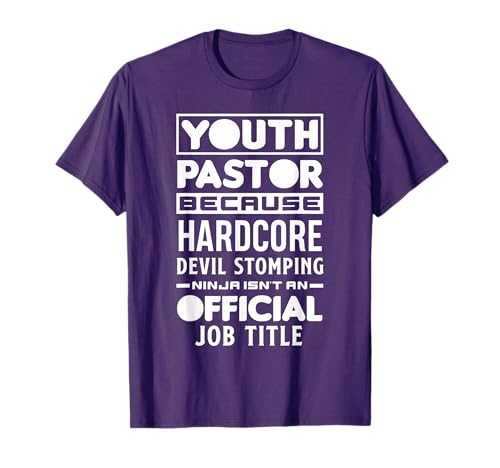 Youth Pastor Because Devil Stomping Ninja Funny Youth Pastor T-Shirt