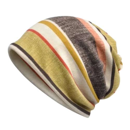 Image of Youstylo Men's Women's Slouchy Blended Cotton Summer Winter Beanie Skull Multicolor Cap - SB3036 (Free Size)