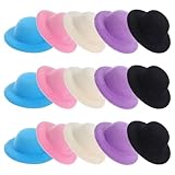 [STOBOK] DIYクラフト用ミニ帽子15個セット 装飾雪だるまの帽子 ドールアクセサリー パーティーやお祭り用ミニチュアトップハット