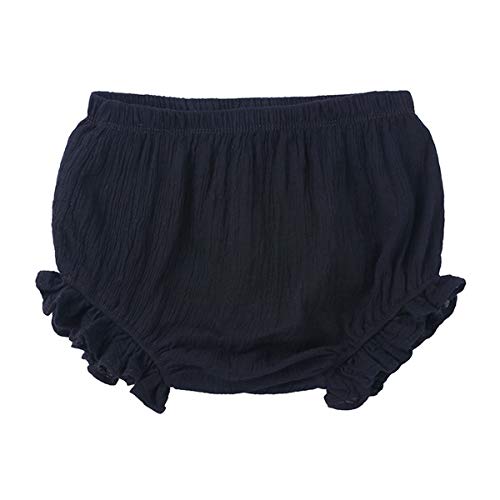 Image of 3 Pack of Little Baby Girls Boys Cotton Linen Blend Cute Bloomer Shorts