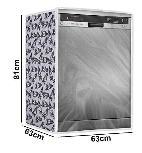 Image of Amazon Brand - Umi. Dishwasher Cover Suitable for Bosch of 12, 13, 14, and 15 Place Setting (63X63X81CMS, Black & White)