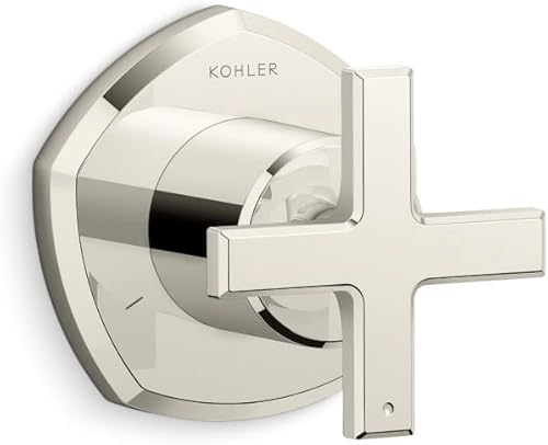 Miniatura 47 de Kohler T27042-4-BN Occasion™ Tapacubos de válvula de transferencia con manilla de palanca, níquel cepillado vibrante Vibrant Brushed Nickel,Negro