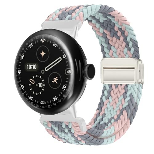 [KeeFos] �o���h Google Pixel Watch 4 45mm 2025/Google Pixel Watch 3 45mm �Ή� �����o���h �i�C���� �ґg �X�g���b�v ���C�o�b�N���t�� �}�O�l�b�g���o�b�N�� �ւ��x���g �ʋC�� �L�k�� �X