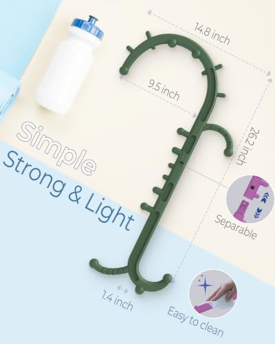 Image of Back and Neck Massager for Pain Relief Deep Tissue, Upgraded Full Body Trigger Point Cane Massage Tools, Therapy Massage Stick Pressure Point Hook, Muscle Knot Remover Tool (Green)