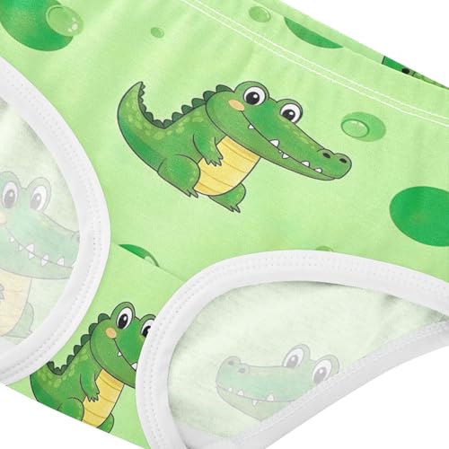 Cotton Toddler Underwear Floral Cute Cartoon Alligators Green Spots Girl Panties Cute Funny Briefs Undies Kids 2t4