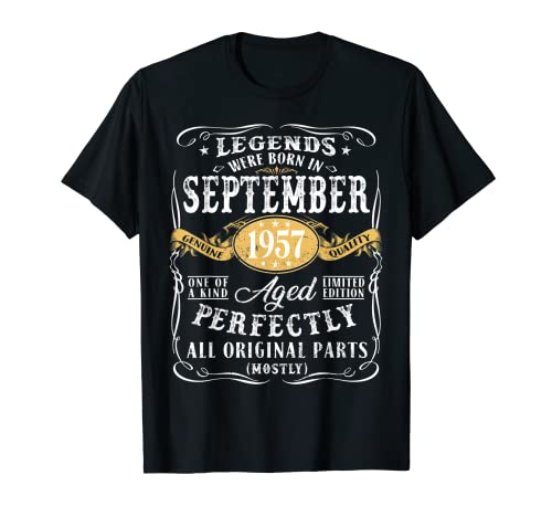 Las leyendas de la decoración del cumpleaños 65 nacieron en septiembre de 1957 Camiseta