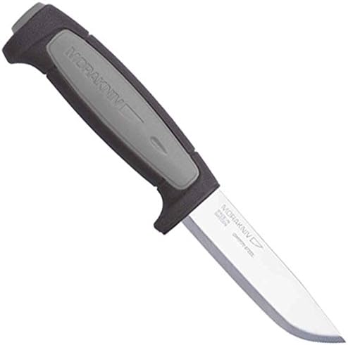 Morakniv Craftline Robust Trade Knife with Carbon Steel Blade and Combi Sheath, 3.6-Inch