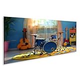 islandburner Bild auf Leinwand Spielzeug Schlagzeug im Kinderzimmer für Kinderzimmer Kinder Spielwarenladen Bilder Wandbilder Poster