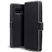 Produktbild TERRAPIN, Kompatibel mit Samsung Galaxy S10 Hülle, Premium Leder Flip Handyhülle Samsung Galaxy S10 Tasche Schutzhülle - Schwarz