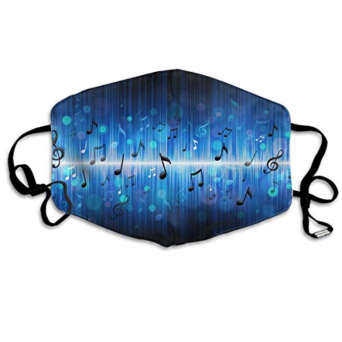 Quecci Mascarillas Music Note Mouth Mask Unisex Printed Fashion Face Anti Dust Masks